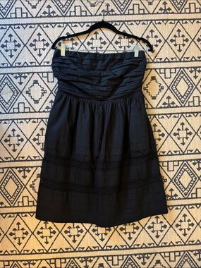 GAP Strapless Black Ruffled Bodice Sundress